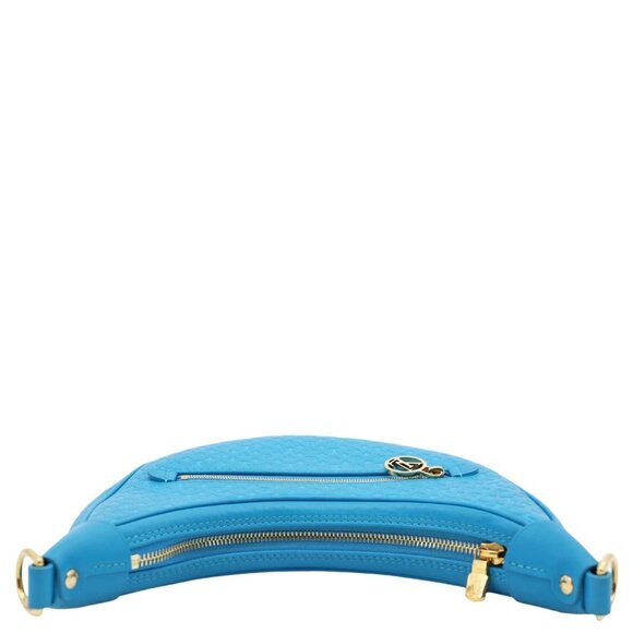 Louis Vuitton  Loop Nanogram Embossed Leather Shoulder Bag Turquoise Blue - Picture 6 of 14
